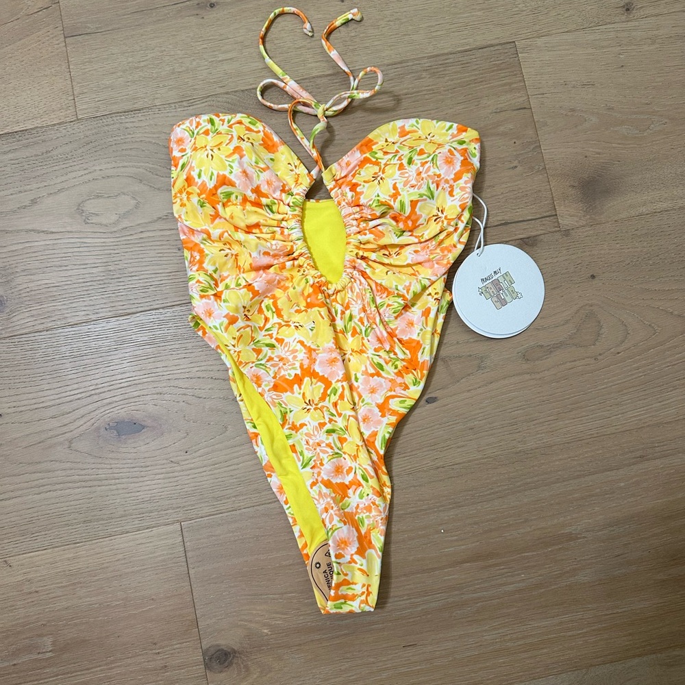 Princess Polly Yellow and Orange Floral One Piece